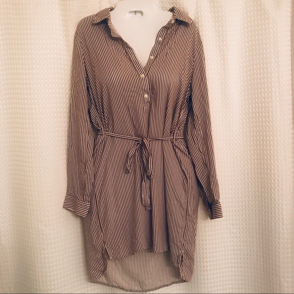 Forever 21 long sleeved striped dress